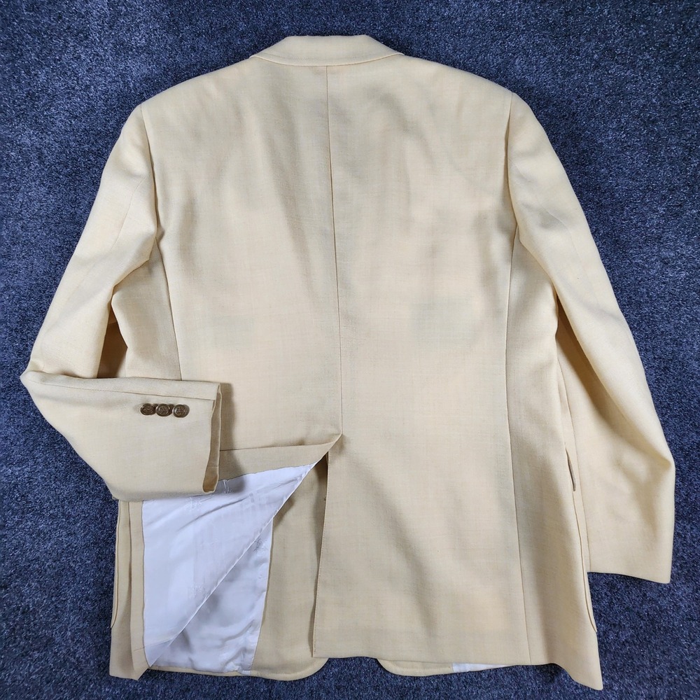 VTG Jack Nicklaus Golden Bear Sport Coat Mens 42R Yellow Blazer Shulman's - Picture 6 of 15